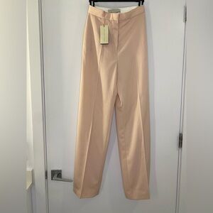 Stella McCartney Designer Light Pink Classic Casual Wide Dress Pants Trousers